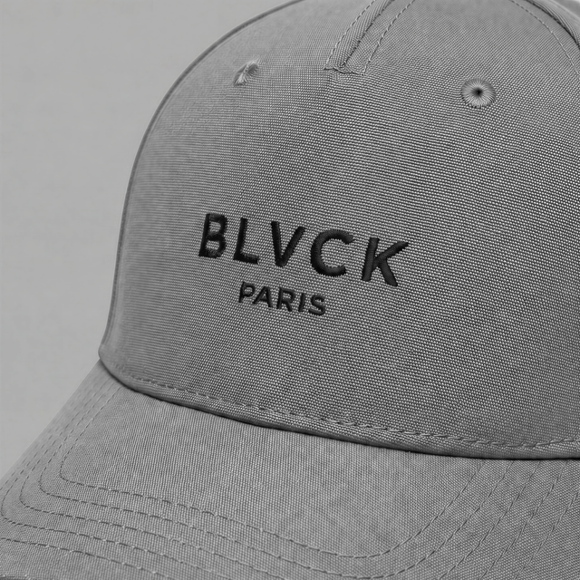 BLVCK 黑魂電繡標誌棒球帽 - 灰