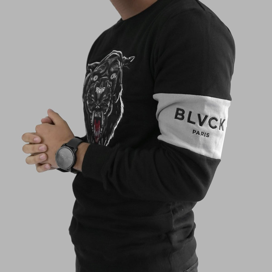 BLVCK 电绣黑豹运动衫