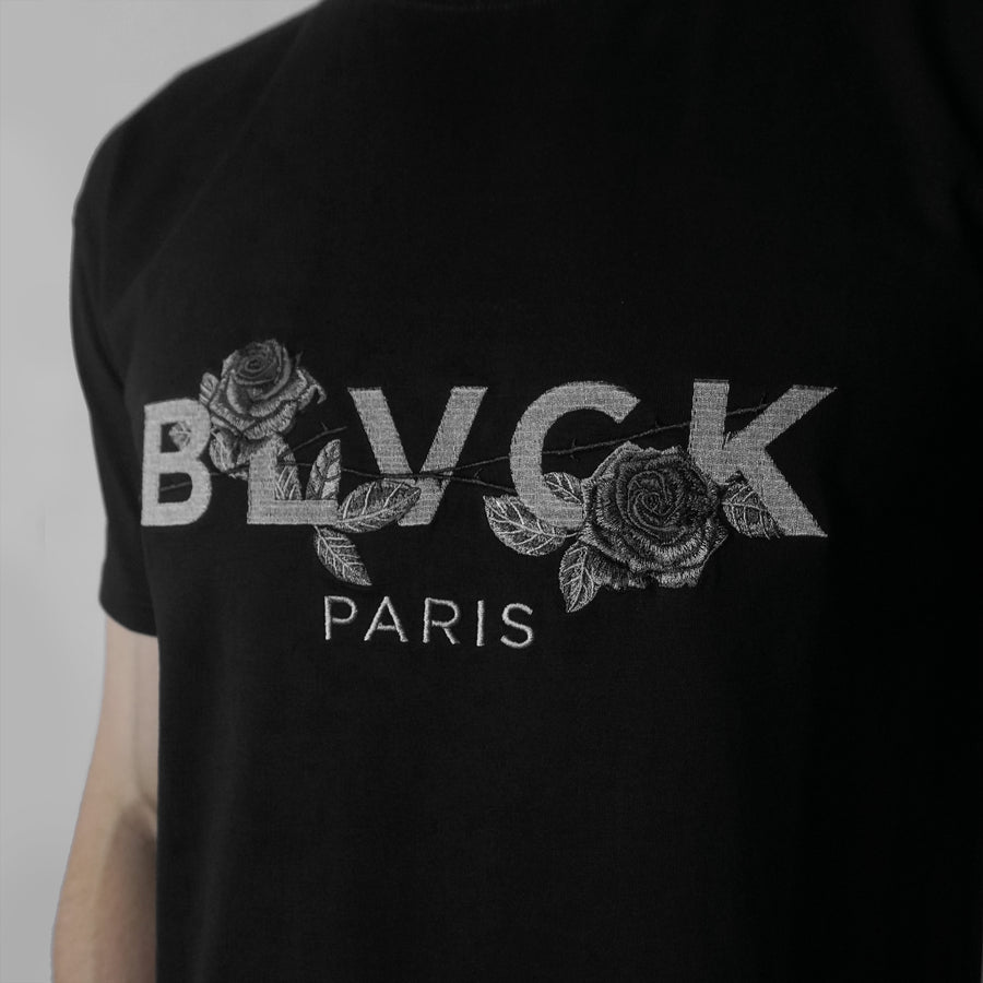 BLVCK 玫瑰图案T恤